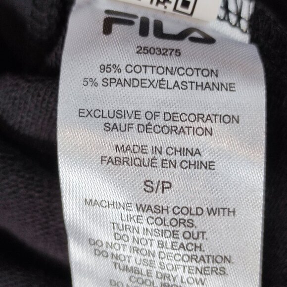 Fila French terry crewneck top sweatshirt  NWT black women's size S - Picture 5 of 12